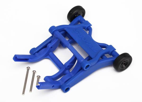 TRA3678X Traxxas Wheelie bar, assembled (blue) (fits Slash, Bandit, Rustler, Stampede series)