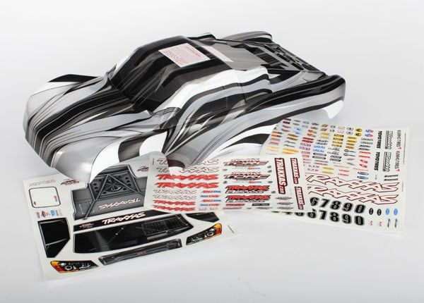 TRA6811X Traxxas Body, Slash 4X4, ProGraphix (Graphics are printed, requires paint & final color application)/ decal sheet