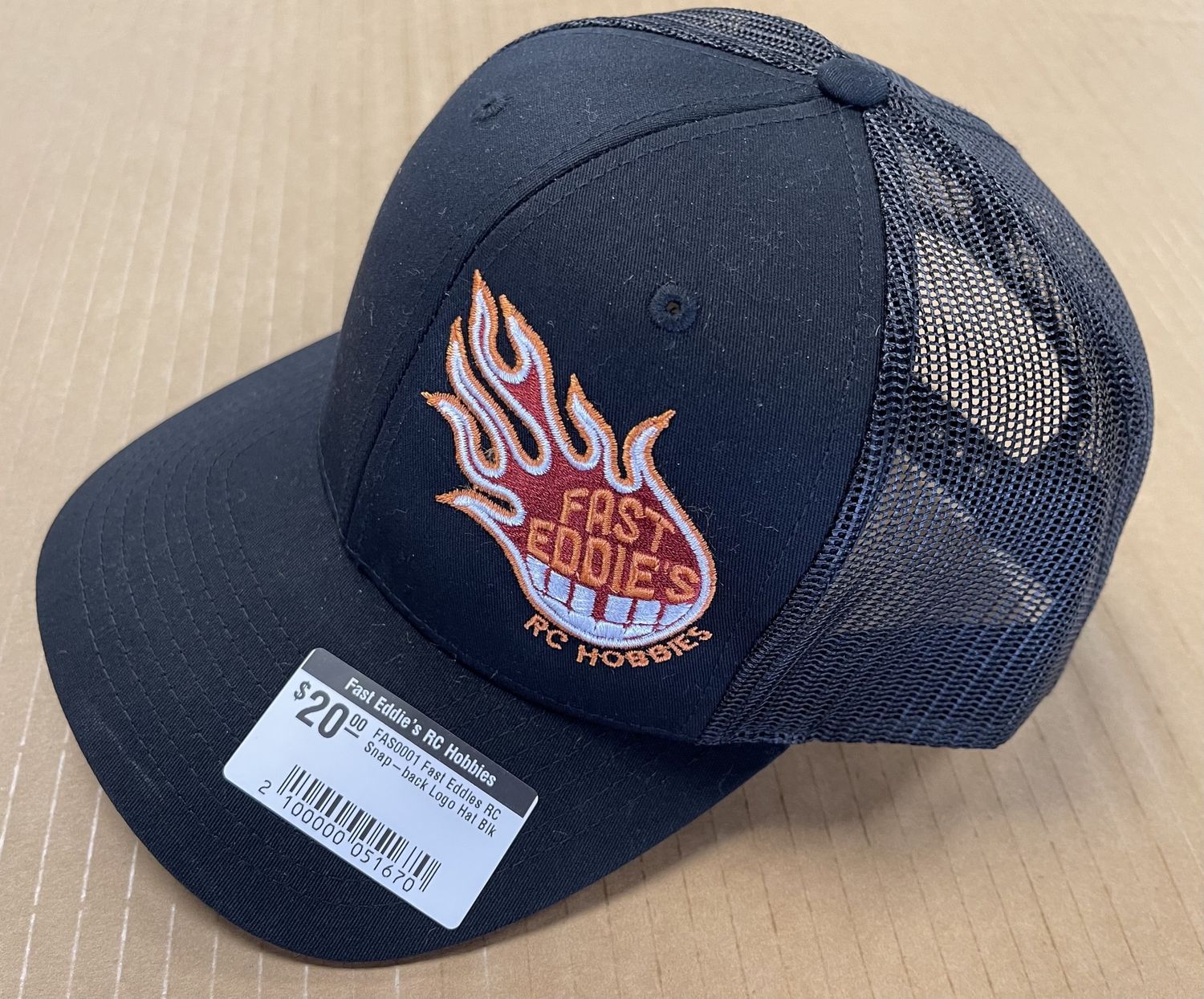 FAS0001 Fast Eddies RC Snap-back Logo Hat Blk FAS0001 Fast Eddies RC Snap-back Logo Hat Blk