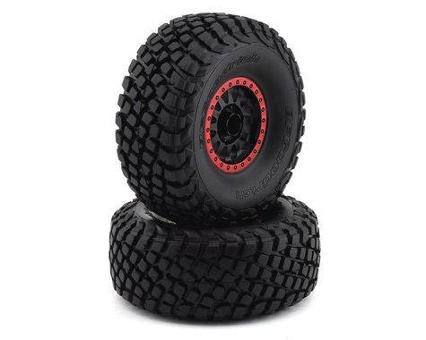 TRA8474 Traxxas Method Black & Red Wheels w/ BFG Tires (2)