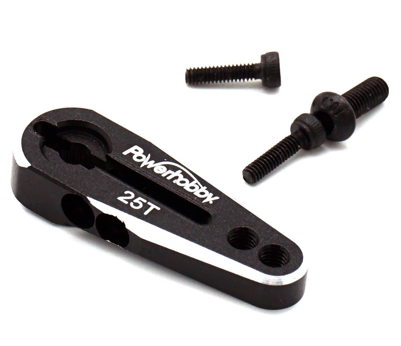 PHS1429-Black Power Hobby 25T Aluminum Clamping Servo Horn Black