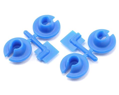 RPM73155 RPM Blue Shock Spring Cups - Losi, Traxxas, Assoc. MGT & HPI Savage Shocks