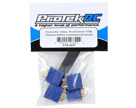 PTK-5037  ProTek RC 4.5mm "TruCurrent" XT90 Polarized Battery Connectors (4 Female)