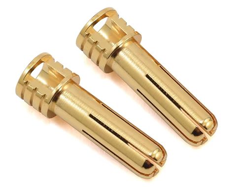 TRIREV2204 Trinity 5mm Pure Copper Gold Plated Bullet Connectors (2) Male