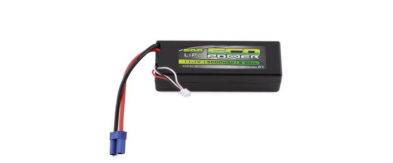 ECP-5118 EcoPower "Basher" 3S 60C Hard Case LiPo Battery w/EC5 (11.1V/5000mAh)