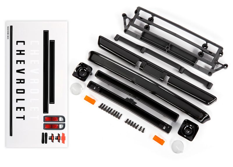 TRA9415 Traxxas Body accessories, Chevrolet C10, black (includes grille (upper & lower), headlight housings (left & right), bumpers (front & rear), mounting retainers and hardware) TRA9415 Traxxas Body accessories, Chevrolet C10, black (includes grille (upper & lower), headlight housings (left & right), bumpers (front & rear), mounting retainers and hardware)