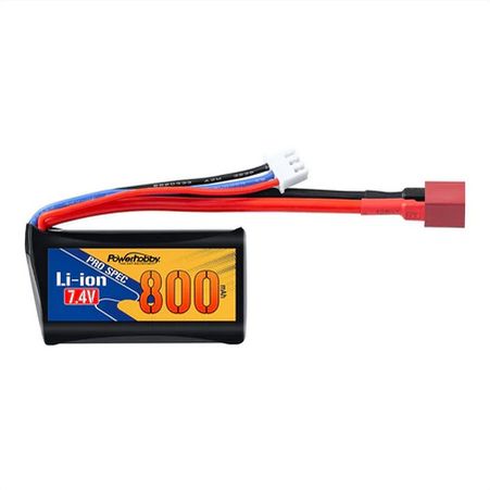 PH2S800MAH14500 Power Hobby Li-ion 7.4V 800mAh Battery with Deans Plug