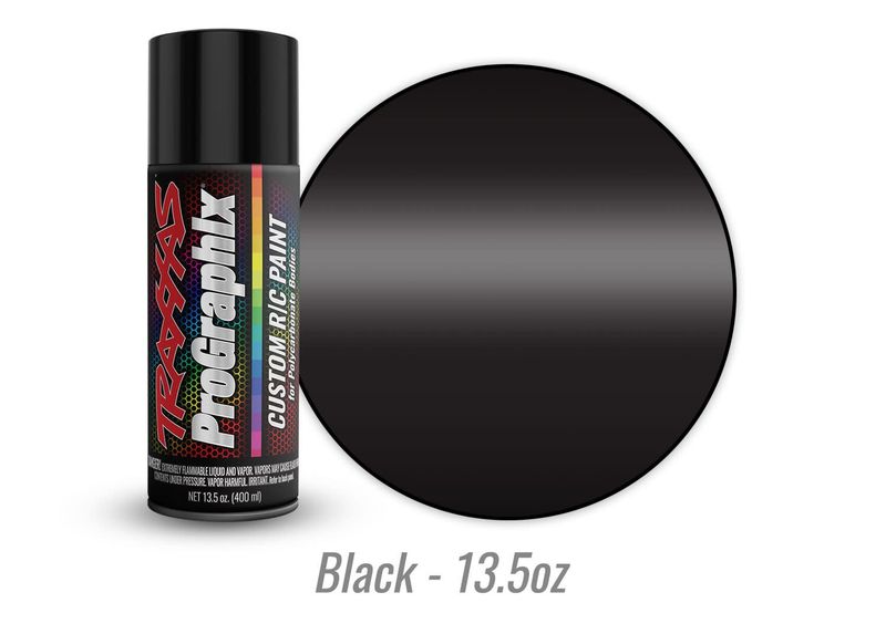 TRA5055X Traxxas Body paint, ProGraphix, black (13.5oz)
