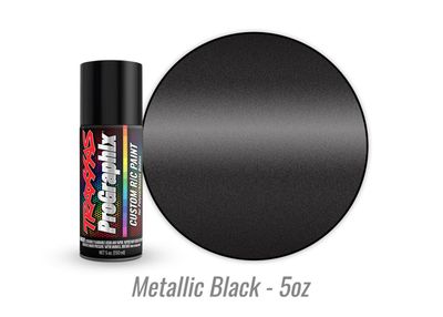 TRA5075 Traxxas Body paint, ProGraphix, metallic black (5oz)