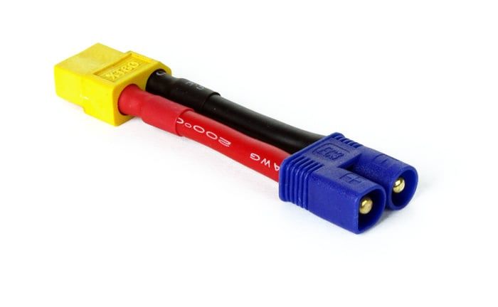 CSRCXT60F2EC3M Common Sense RC XT60 Female to EC3 Male Conversion Adapter
