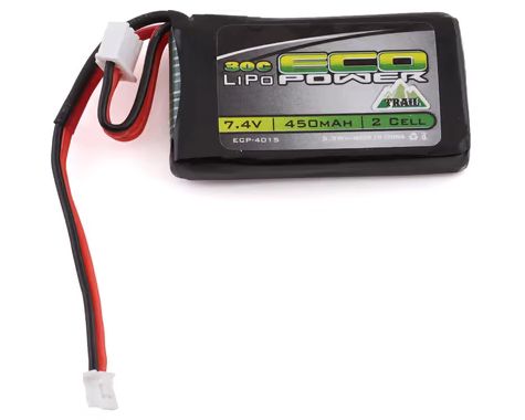 ECP-4015 EcoPower "Trail" SCX24 2S 30C LiPo Battery w/PH2.0 Connector (7.4V/450mAh)