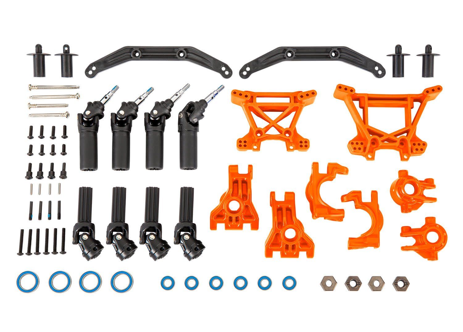 TRA9080T Traxxas Orange Extreme Heavy-Duty Upgrade Kit