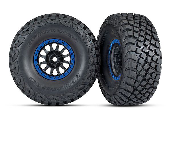 TRA8474X Traxxas Method Black & Blue Race Wheels w/ BFG Tires (2) TRA8474X Traxxas Method Black & Blue Race Wheels w/ BFG Tires (2)