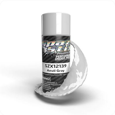 SZX12139 Spaz Stix  Anvil Gray Aerosol Paint, 3.5oz Can