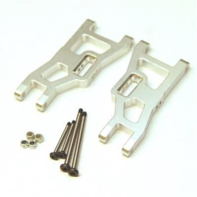 SPTST3631XS ST Racing Concepts Heavy Duty Front Suspension Arms Kit w/ Lock-Nut Hinge-Pins, for Traxxas Rustler/Stampede (Silver)
