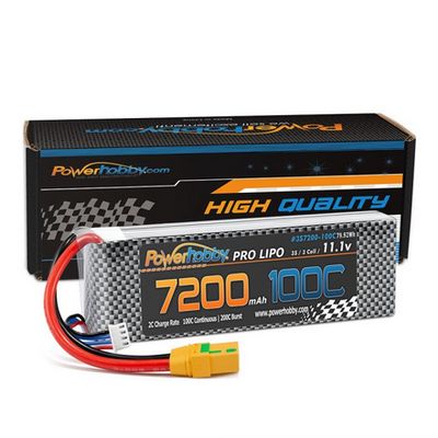 PHB3S7200100XT90 Power Hobby 3S 11.1V 7200mAh 100C-200C LiPo Battery w/ XT90 Plug