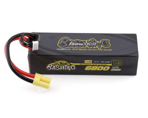 GEA8K4S10E5GT Gens Ace 4S2P 8000mah 100C 14.8v Bashing Pro G-tech Lipo Battery Pack with EC5 Plug