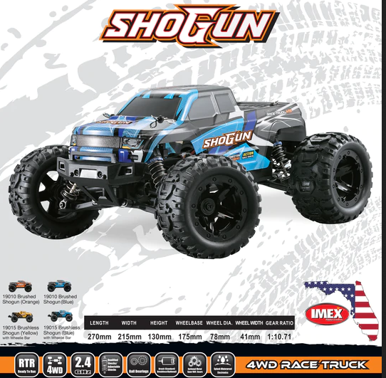 IMX19015 IMEX 1/16 Shogun MT Brushless Yellow/Blue IMX19015 IMEX 1/16 Shogun MT Brushless Yellow/Blue