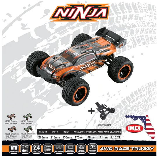 IMX19025 IMEX 1/16 Ninja Truggy Brushless Green