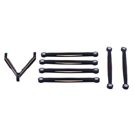 DTSCX24-68 Hobby Details Aluminum Alloy Shell Lower Tie Rod B Style for Axial SCX24 Jeep Wrangler  Black Gold Color