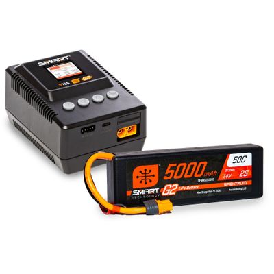 SPMXBCB1 Spektrum Smart G2 Powerstage Surface Bundle: 2S 5000mAh LiPo Battery IC3 / S155 Charger SPMXBCB1 Spektrum Smart G2 Powerstage Surface Bundle: 2S 5000mAh LiPo Battery IC3 / S155 Charger