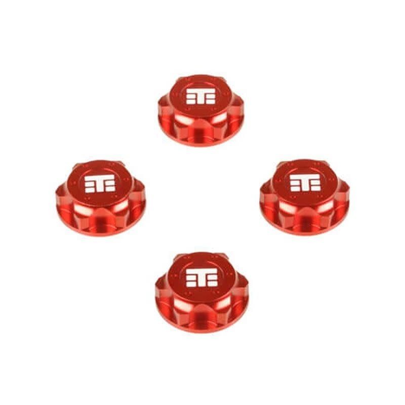 TKR5116BR Tekno Wheel Nuts-17mm,4pcs Red