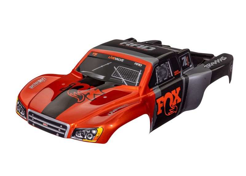 TRA6849R Traxxas Body, Slash® VXL 2WD (also fits Slash® 4X4), Fox® (painted, decals applied)