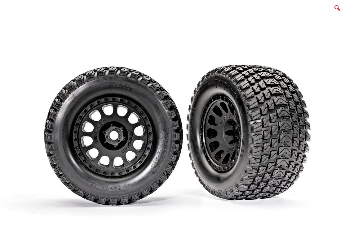 TRA7872 Traxxas XRT Black Wheels with Gravix Race Tires (L&R)
