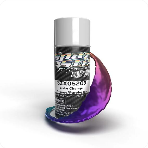 SZX05209 Spaz Stix Color Change Aerosol Paint, Orange/Purple/Teal, 3.5oz Can