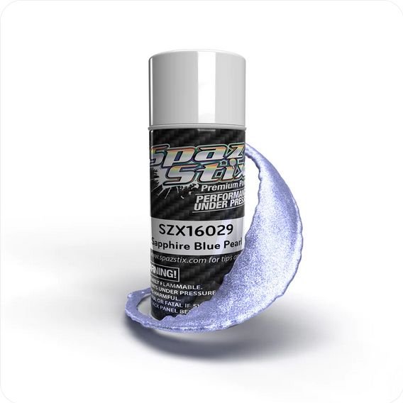 SZX16029 Spaz Stix Sapphire Blue Pearl Aerosol Paint, 3.5oz Can SZX16029 Spaz Stix Sapphire Blue Pearl Aerosol Paint, 3.5oz Can
