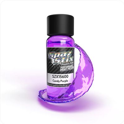 SZX15600 Spaz Stix Candy Purple Airbrush Ready Paint, 2oz Bottle SZX15600 Spaz Stix Candy Purple Airbrush Ready Paint, 2oz Bottle