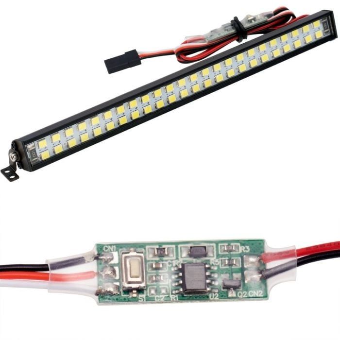 PHBPHLight-012 PowerHobby 147MM RC Double Row 48 LED Lightbar w/Controller for 1/10 1/8