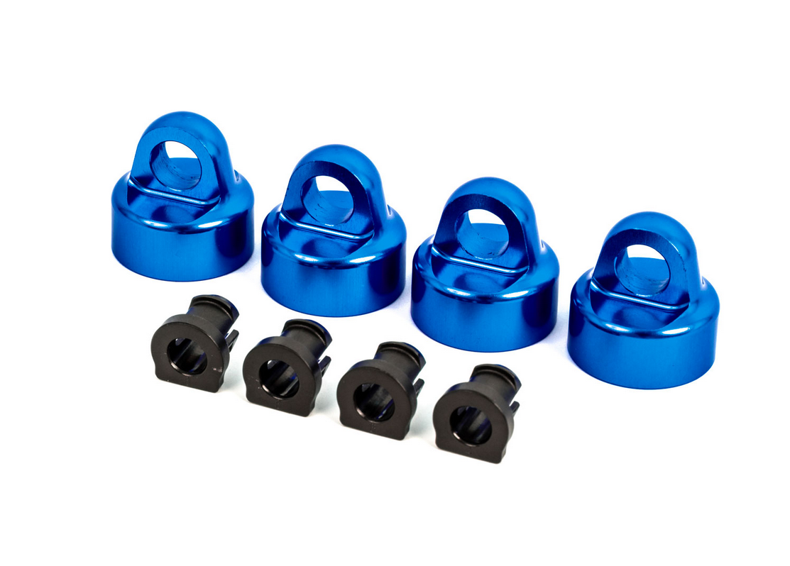 TRA9664X Traxxas Blue Aluminum GT-Maxx Shock Caps & Spacers (4) TRA9664X Traxxas Blue Aluminum GT-Maxx Shock Caps & Spacers (4)