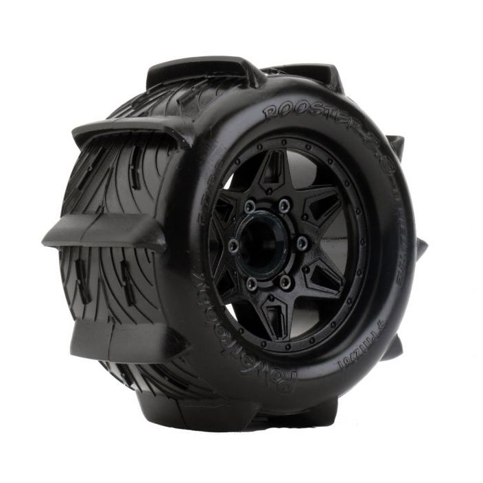 PHBPHT2187 Rooster 2.8" Belted Paddle Sand/Snow Tires, Mounted, w/ 12mm, 14mm, 17mm Adapters