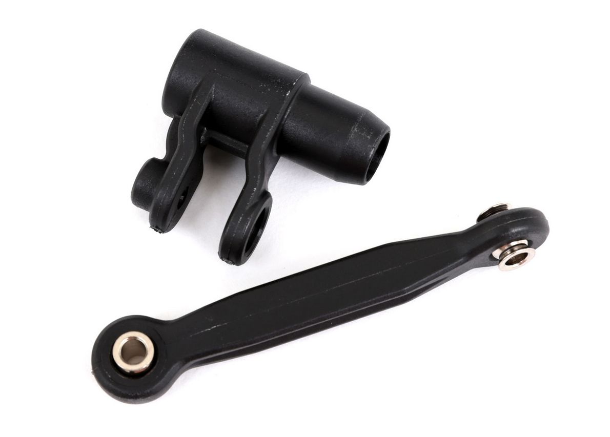 TRA7847 Traxxas Servo horn, steering/ linkage, steering (48mm, assembled with pivot balls)