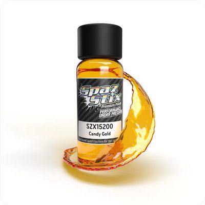 SZX15200 Spaz Stix Candy Gold Airbrush Ready Paint, 2oz Bottle