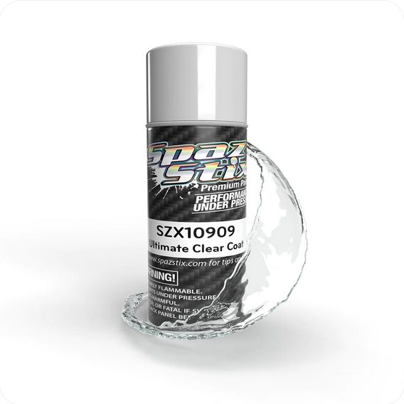 SZX10909 Spaz Stix Ultimate Clear Coat for Mirror Chrome, Aerosol Paint, 3.5oz