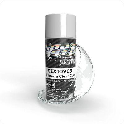 SZX10909 Spaz Stix Ultimate Clear Coat for Mirror Chrome, Aerosol Paint, 3.5oz