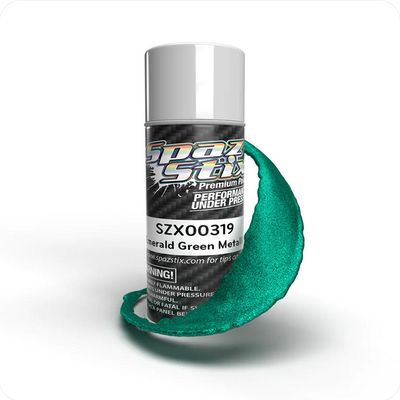 SZX00319 Spaz Stix Emerald Green Metallic Aerosol Paint, 3.5oz Can