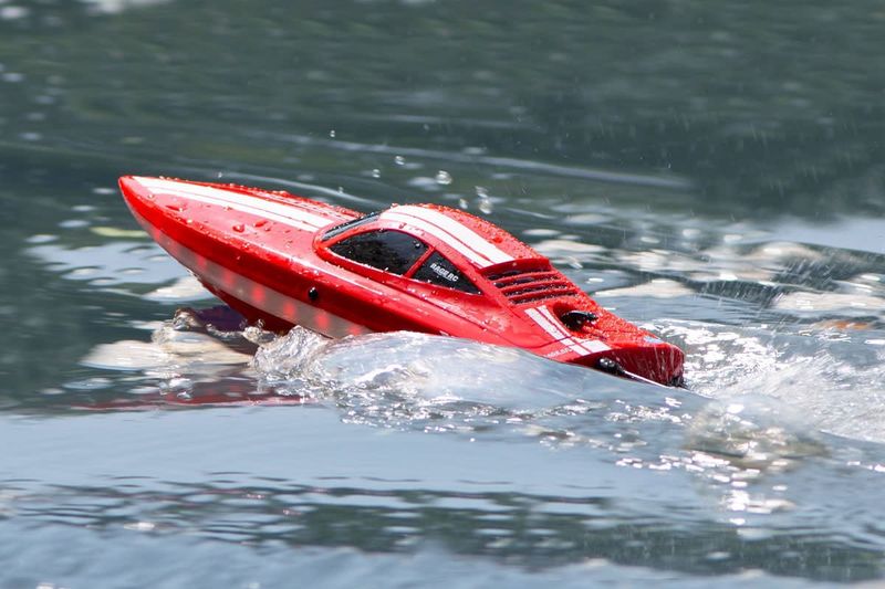 RGRB1133 Rage RC LightWave Electric Micro RTR Boat; Red