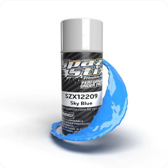 SZX12209 Spaz Stix Solid Sky Blue Aerosol Paint, 3.5oz Can