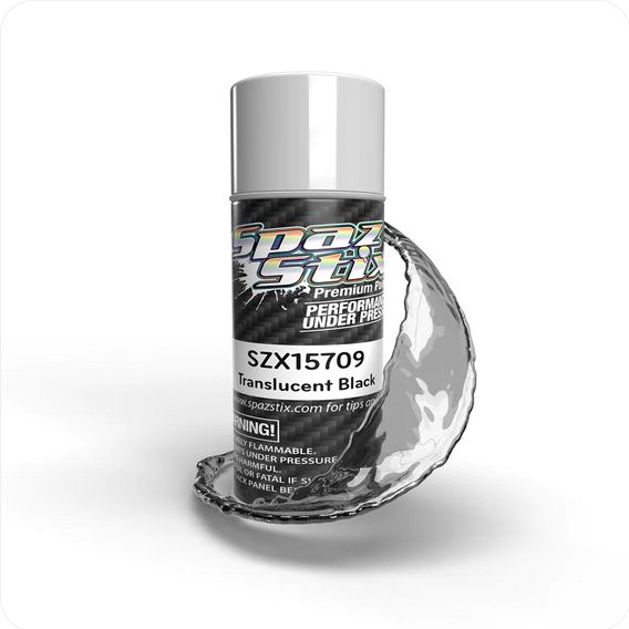 SZX15709 Spaz Stix Translucent Black Aerosol Paint, for Window Tint/Drop Shadows, 3.5oz Can