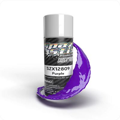 SZX12809 Spaz Stix Solid Purple Aerosol Paint, 3.5oz Can SZX12809 Spaz Stix Solid Purple Aerosol Paint, 3.5oz Can
