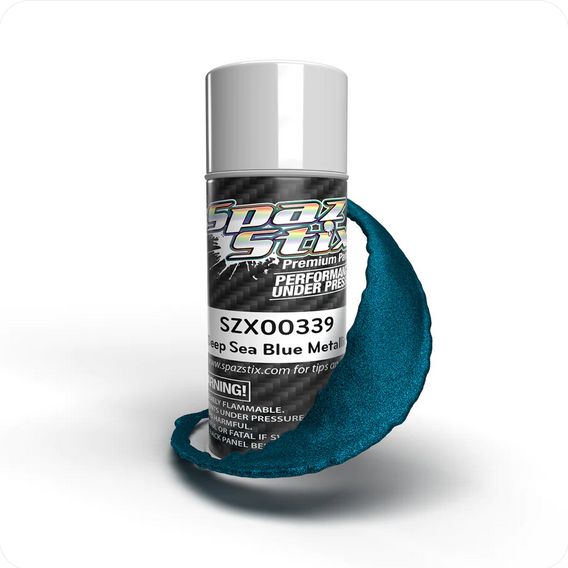 SZX00339 Spaz Stix Deep Sea Blue Metallic Aerosol Paint, 3.5oz Can