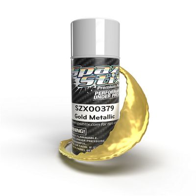 SZX00379 Spaz Stix Gold Metallic Aerosol Paint, 3.5oz Can