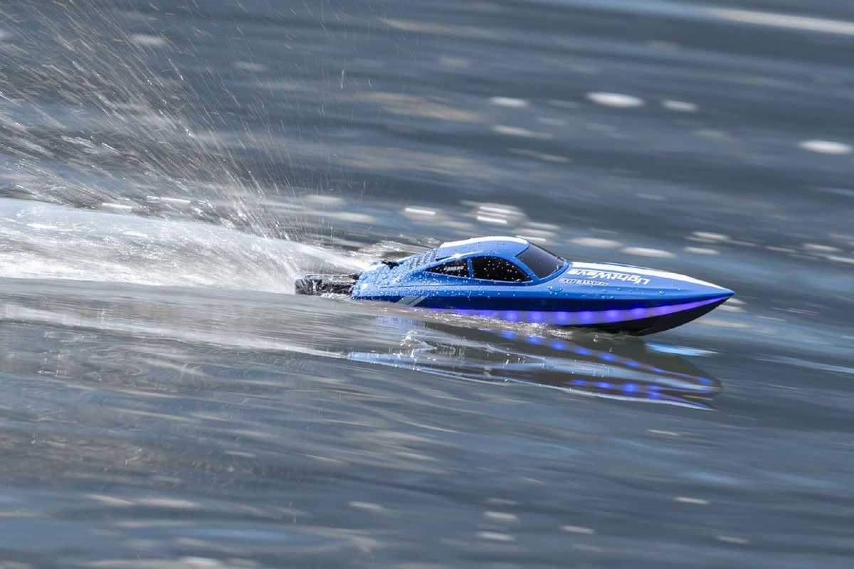 RGRB1132 Rage RC LightWave Electric Micro RTR Boat; Blue
