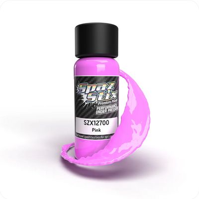 SZX12700 Spaz Stix Solid Pink Airbrush Ready Paint, 2oz Bottle