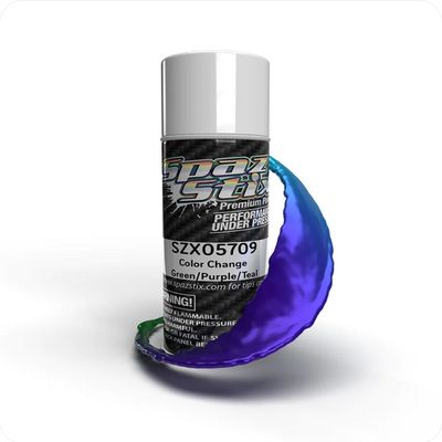 SZX05709 Spaz Stix Color Change Aerosol Paint, Green/Purple/Teal, 3.5oz Can