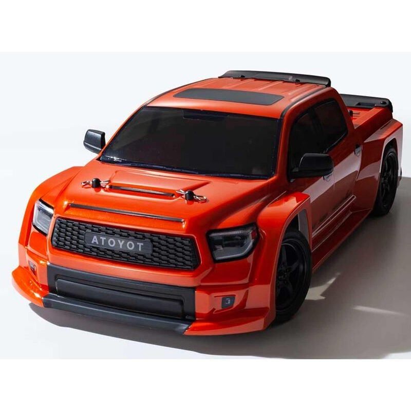 KYO34432T1 Kyosho Fazer MK2 2021 Toyota Tundra TDR Pro Street Modified RTR, Wide Body, Orange, 1/10 Electric 4WD