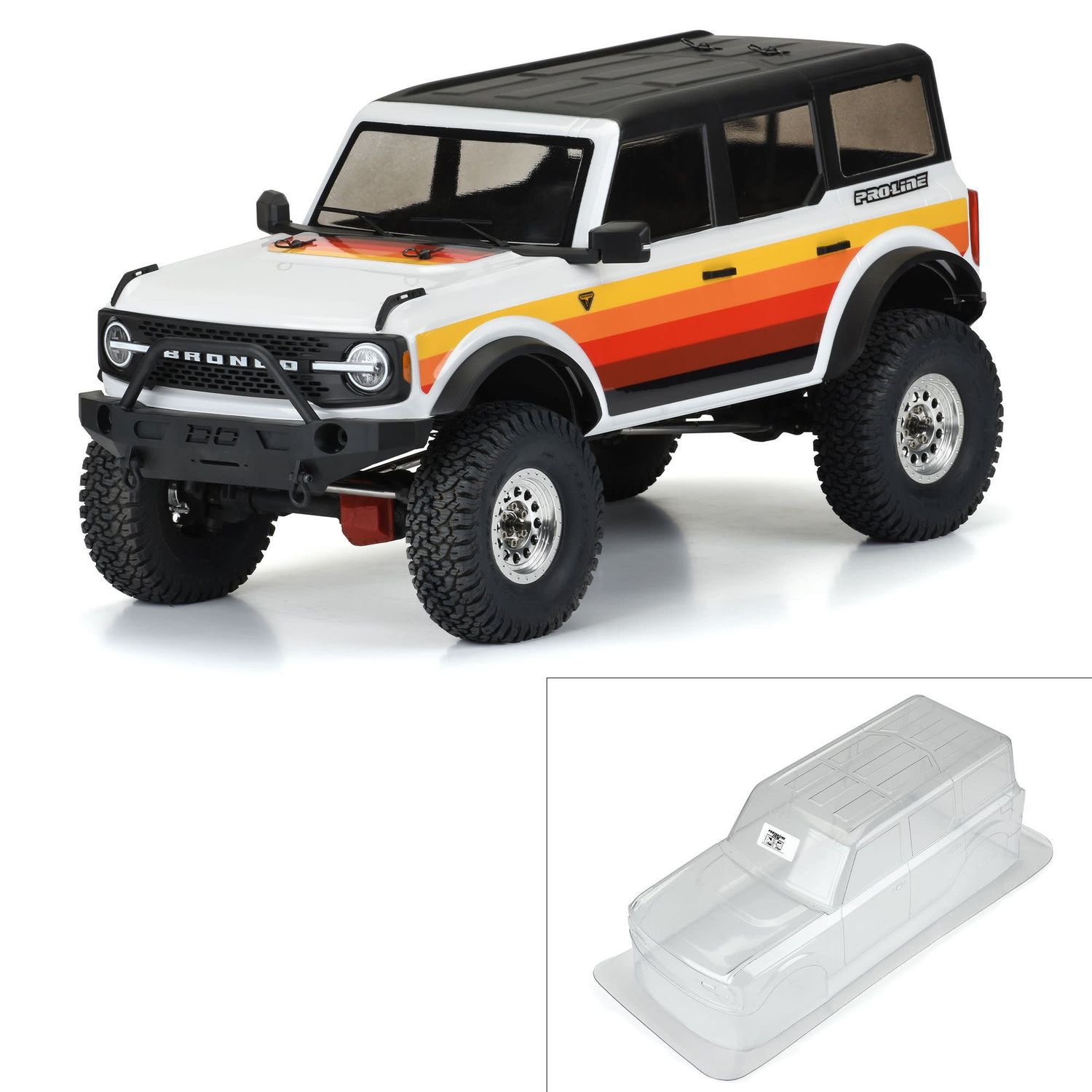 PRO357000 Pro-Line 1/10 2021 Ford Bronco Clear Body Set 12.3" Wheelbase: Crawlers